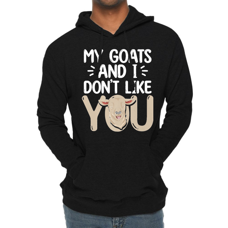 Farm Animal Lover Farmer Farming Funny Goat Premium Lightweight Hoodie by cm-arts | Artistshot