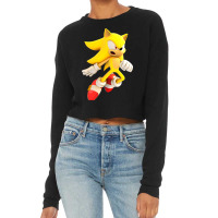 Yellow Hedgehog Jumps Aside Cropped Sweater | Artistshot