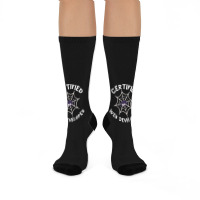 Halloween T  Shirt Certified Web Developer Halloween Spider In Web Tec Crew Socks | Artistshot