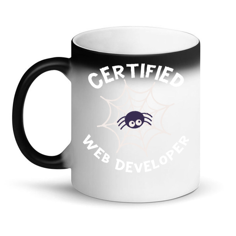 Halloween T  Shirt Certified Web Developer Halloween Spider In Web Tec Magic Mug | Artistshot