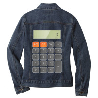 Cool Funny Calculator Party And Halloween Costume Ladies Denim Jacket | Artistshot