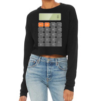 Cool Funny Calculator Party And Halloween Costume Cropped Sweater | Artistshot