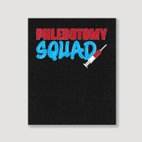 Cool Phlebotomy Squad With Syringe Phlebotomist Apparel Portrait Canvas Print | Artistshot