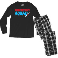 Cool Phlebotomy Squad With Syringe Phlebotomist Apparel Men's Long Sleeve Pajama Set | Artistshot