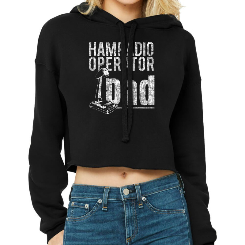 Cool Ham Radio Clothes For Dad Amateur Radio Operator Gifts Cropped Hoodie by TimothyBlakney | Artistshot