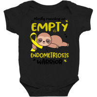 Endometriosis Awareness T  Shirt Mostly Running On Empty Endometriosis Baby Bodysuit | Artistshot