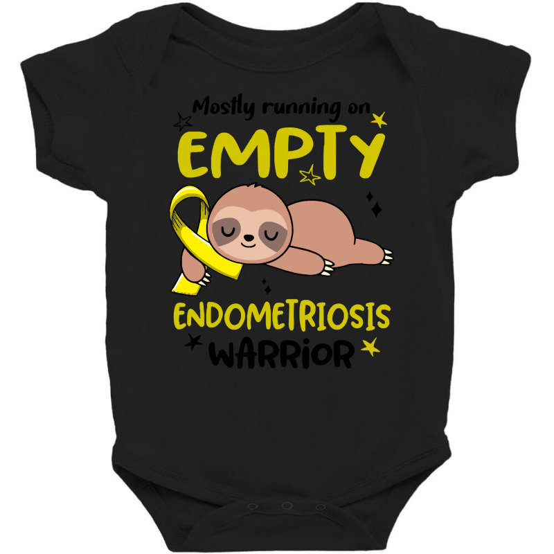 Endometriosis Awareness T  Shirt Mostly Running On Empty Endometriosis Baby Bodysuit by fallaciousrealize | Artistshot