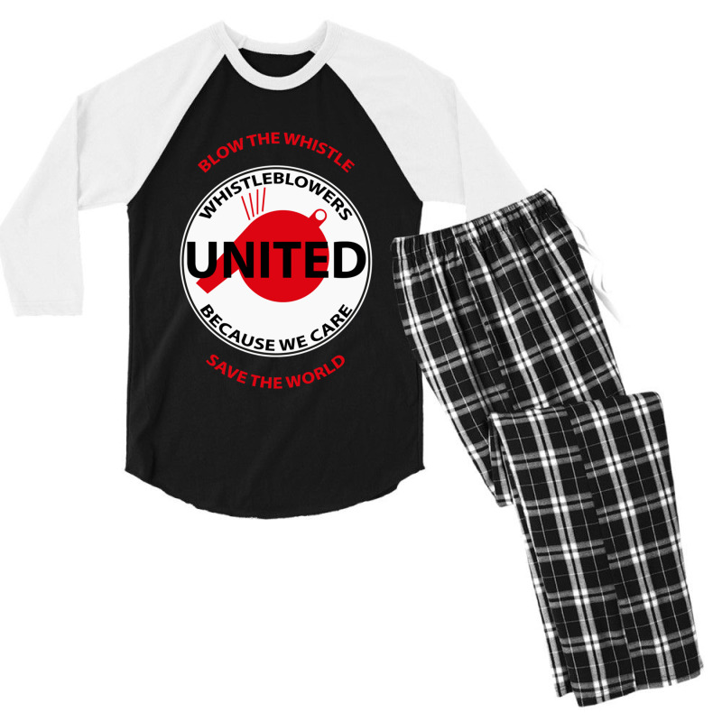 Whistleblower United Badge Men's 3/4 Sleeve Pajama Set | Artistshot