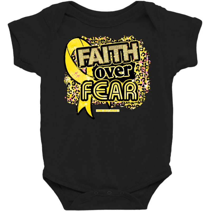 Endometriosis T  Shirt Endometriosis Awareness  Ribbon Faith Over Fear Baby Bodysuit by fallaciousrealize | Artistshot