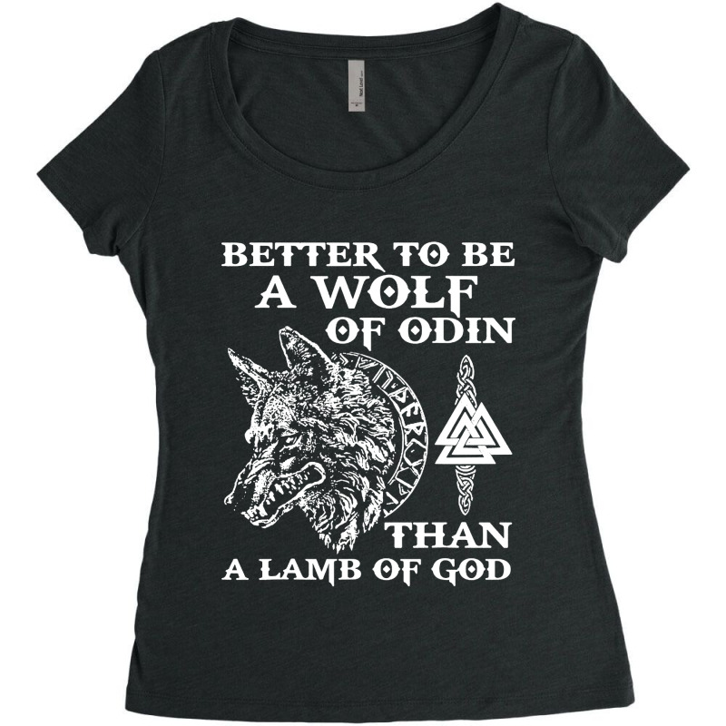 Wolf Of Odin Women's Triblend Scoop T-shirt by Gelica Hits | Artistshot