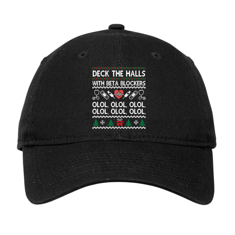 Deck The Halls With Beta Blockers Olol Sweat Adjustable Cap by cm-arts | Artistshot