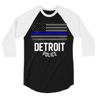 City Of Detroit Police Officer Michigan Policeman 3/4 Sleeve Shirt | Artistshot