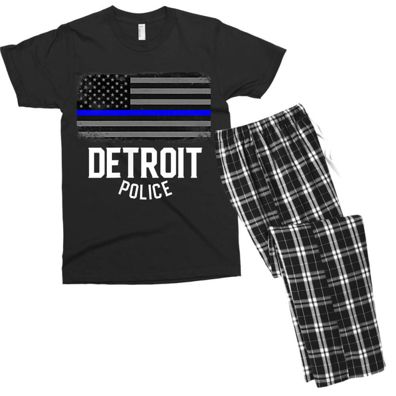 City Of Detroit Police Officer Michigan Policeman Men's T-shirt Pajama Set | Artistshot