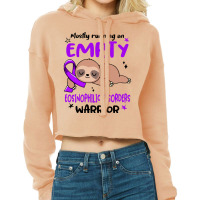 Eosinophilic Disorders Awareness T  Shirt Mostly Running On Empty Eosi Cropped Hoodie | Artistshot