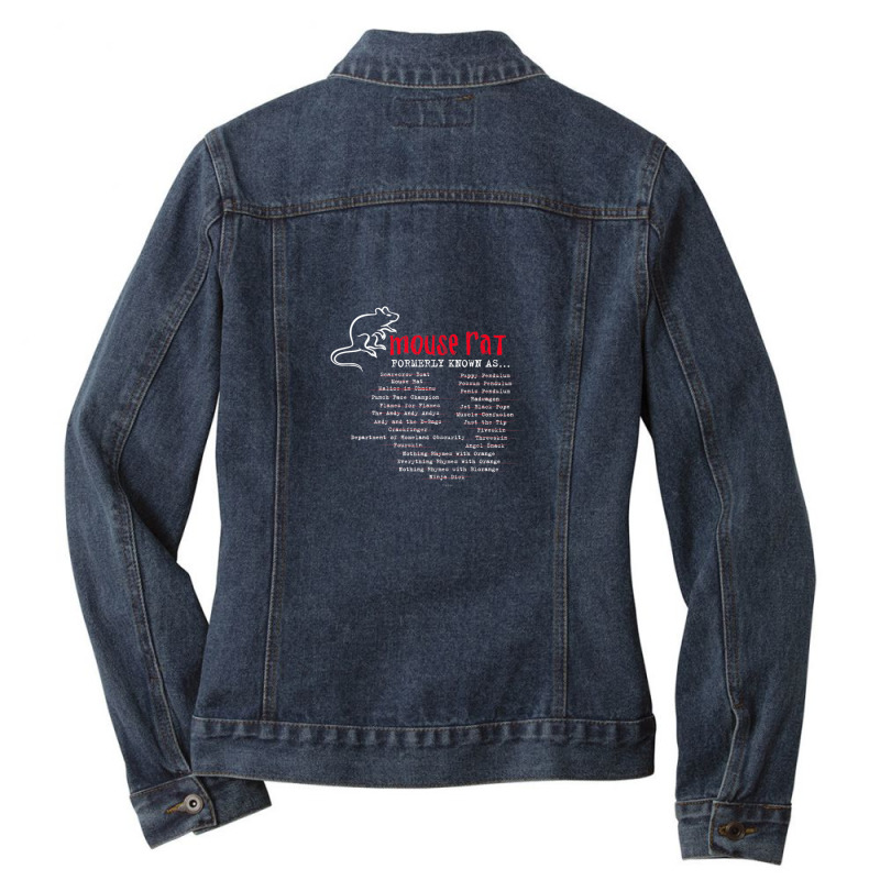 Parks And Recreation Mouse Rat Formerly Known As Tee Ladies Denim Jacket by SamtBetty | Artistshot