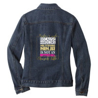 Pastor's Wife Christian Multitasking Ninja Funny Tee Ladies Denim Jacket | Artistshot