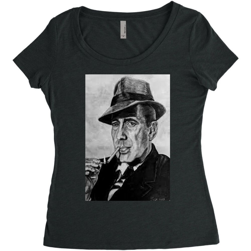 Cartoon Character James Cagney Men Women Women's Triblend Scoop T-shirt by ArtistChaya | Artistshot