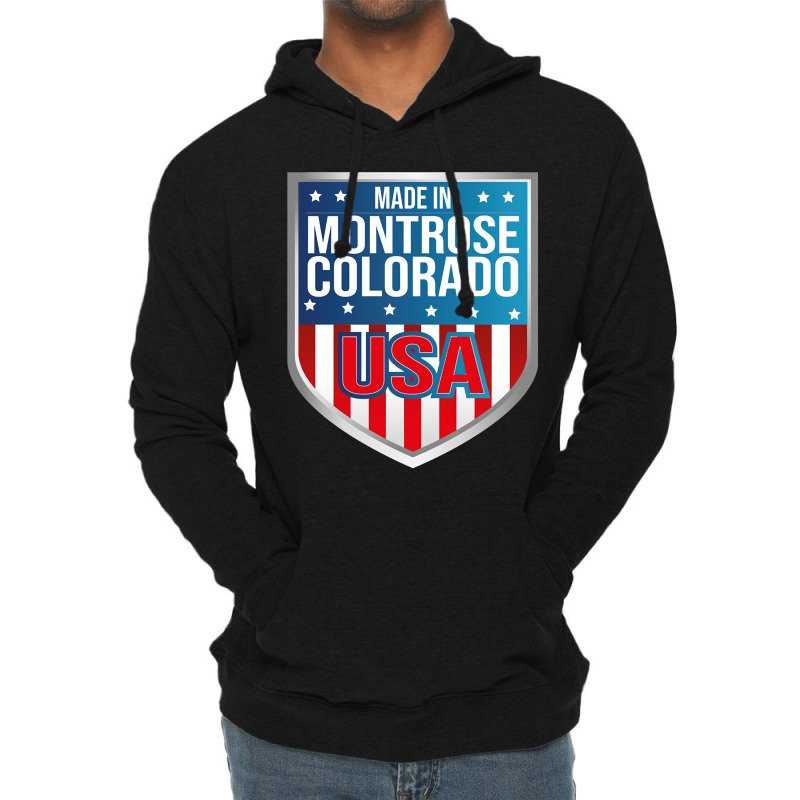 Made In Montrose, Colorado. Patriotic Usa Lightweight Hoodie by Mary Kiefe | Artistshot