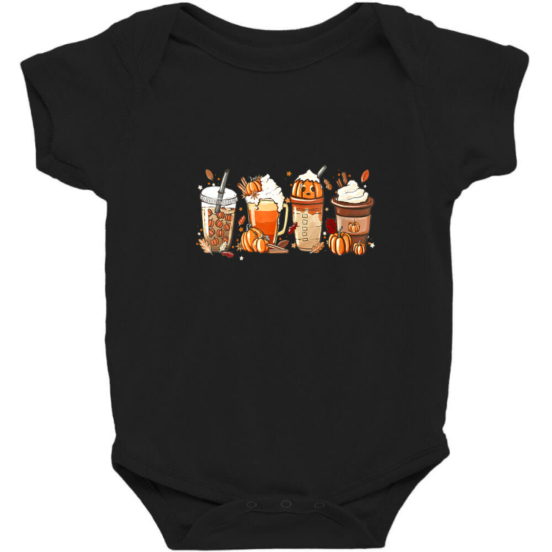 Womens Pumpkin Spice Coffee Latte Fall Autumn Season Baby Bodysuit by Newest | Artistshot