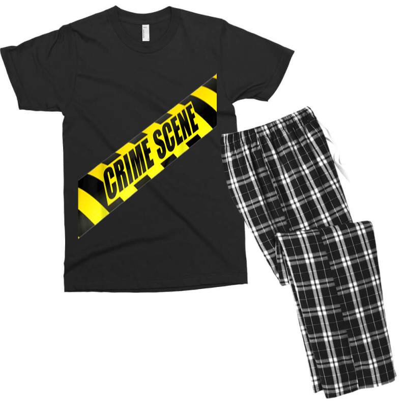 Crime Scene Forensic Tape Police Science Investigator Csi Men's T-shirt Pajama Set by BessieCarolyn | Artistshot