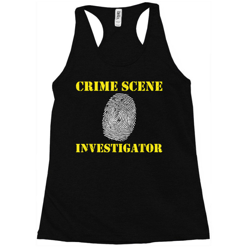 Crime Scene Investigator Fingerprint Detective Police Racerback Tank by BessieCarolyn | Artistshot