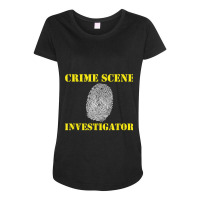 Crime Scene Investigator Fingerprint Detective Police Maternity Scoop Neck T-shirt | Artistshot