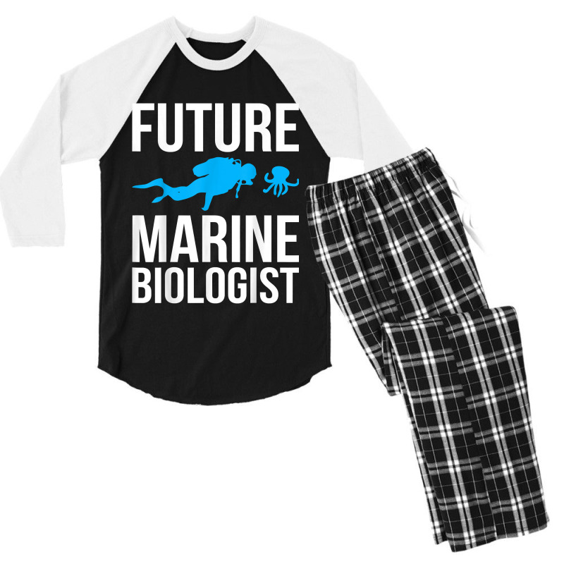 Future Marine Biologist Gift For Students Sea Life Men's 3/4 Sleeve Pajama Set | Artistshot