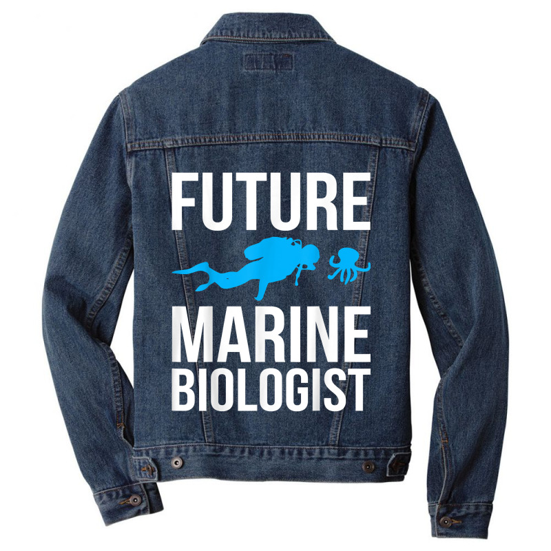 Future Marine Biologist Gift For Students Sea Life Men Denim Jacket | Artistshot