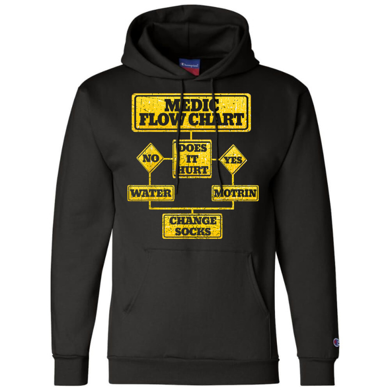 Medic Flow Chart Combat Medic Veteran Gift Champion Hoodie by MarjorieWillie | Artistshot