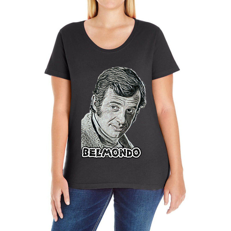 Retro  Paul Belmondo Call Me Ladies Curvy T-Shirt by ArtistChaya | Artistshot