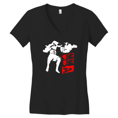 Mma Fight Women's V-neck T-shirt Designed By G3ry
