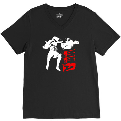 Mma Fight V-neck Tee Designed By G3ry