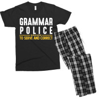 Grammar Police To Serve And Correct Sweatshirt Men's T-shirt Pajama Set | Artistshot