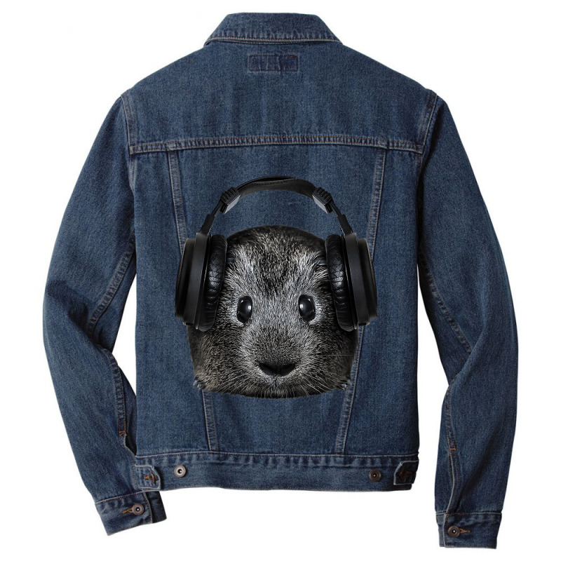 Dj Guinea Pig Music Festival Lover Gift Animal Pet Cavy Men Denim Jacket | Artistshot