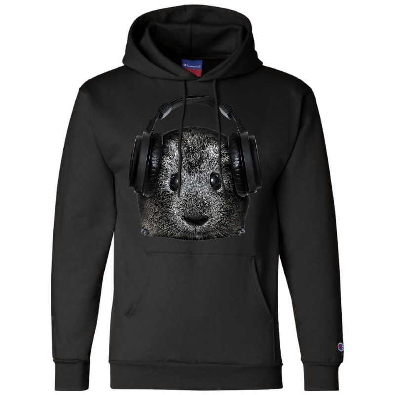 Dj Guinea Pig Music Festival Lover Gift Animal Pet Cavy Champion Hoodie | Artistshot