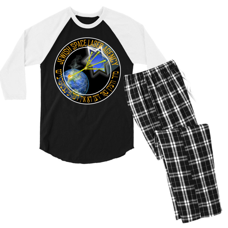 Jewish Space Lasers Men's 3/4 Sleeve Pajama Set | Artistshot