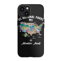 Us National Parks Map, National Park, Us National Parks Map Art, Us Na Iphone 13 Case | Artistshot