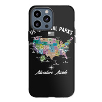 Us National Parks Map, National Park, Us National Parks Map Art, Us Na Iphone 13 Pro Max Case | Artistshot