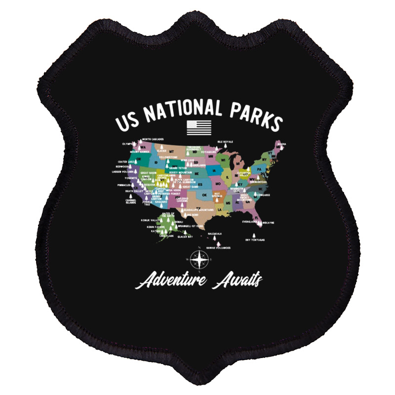 Us National Parks Map, National Park, Us National Parks Map Art, Us Na Shield Patch | Artistshot