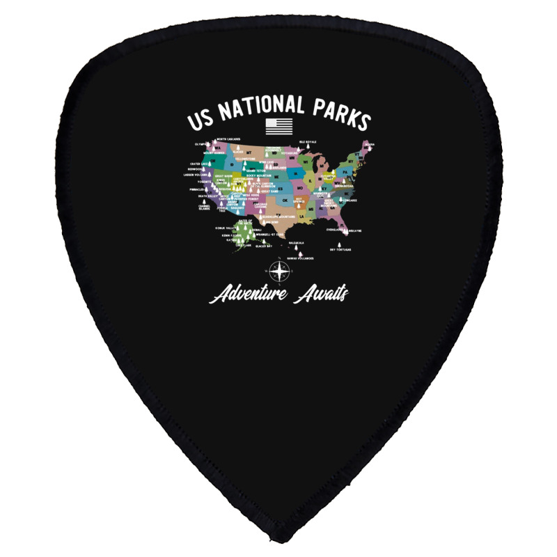 Us National Parks Map, National Park, Us National Parks Map Art, Us Na Shield S Patch | Artistshot