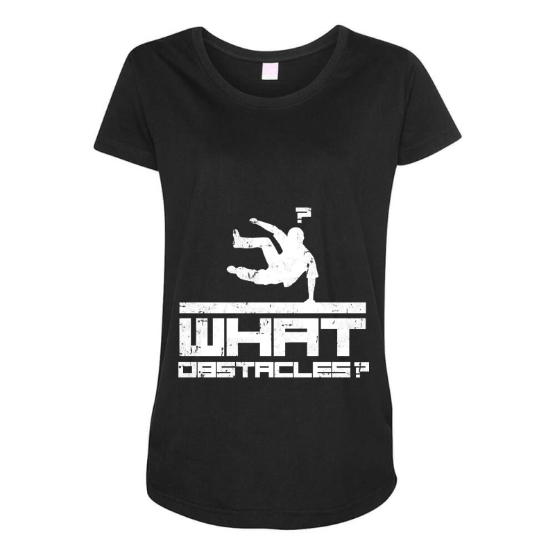 Parkour Free Running What Obstacles Maternity Scoop Neck T-shirt by Mary Kiefe | Artistshot