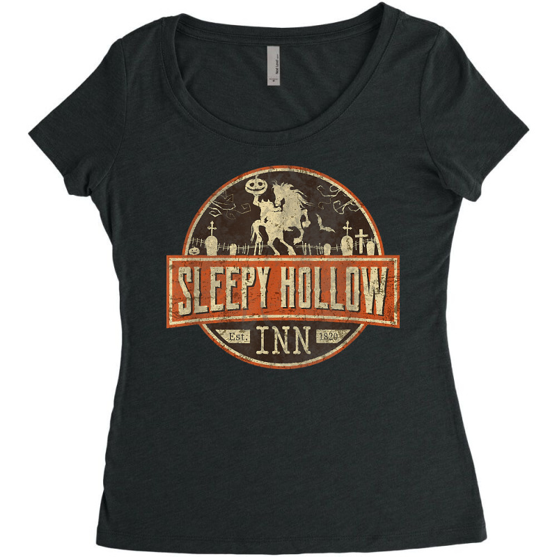 Sleepy Hollow Inn Halloween Headless Horseman Women's Triblend Scoop T-shirt by LilaFrancine | Artistshot