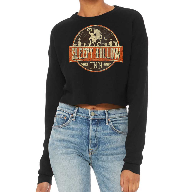 Sleepy Hollow Inn Halloween Headless Horseman Cropped Sweater by LilaFrancine | Artistshot