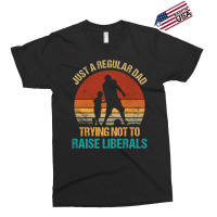 Mens Vintage Soccer Regular Dad Trying Not To Raise Liberals Exclusive T-shirt | Artistshot