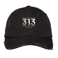 Detroit 313 Area Code Skyline Michigan Vintage Vintage Cap | Artistshot