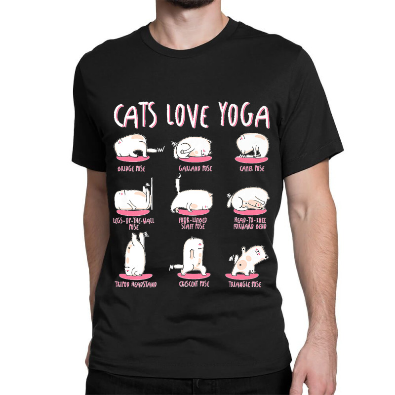 Funny Cats Love Different Yoga Positions Yoga Cat Premium Classic T-shirt by cm-arts | Artistshot