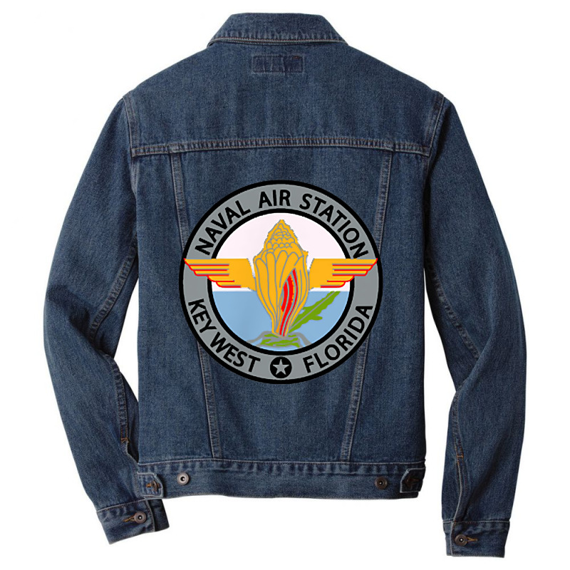 Naval Air Station Nas Key West Navy Military Veteran Patch Men Denim Jacket by MarjorieWillie | Artistshot