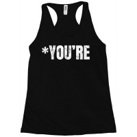 Grammar Police Funny Gag T With Distressed Design Racerback Tank | Artistshot