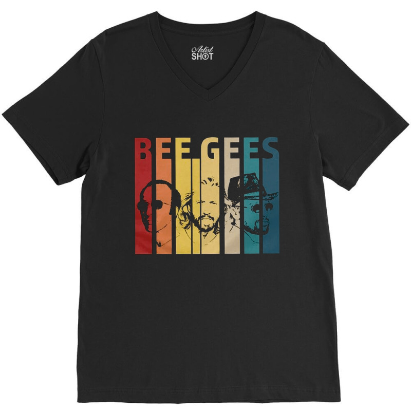 Bee Gees, Bee, Gees, Bee Gees Vintage, Bee Gees Painting, Bee Gees Art V-neck Tee | Artistshot