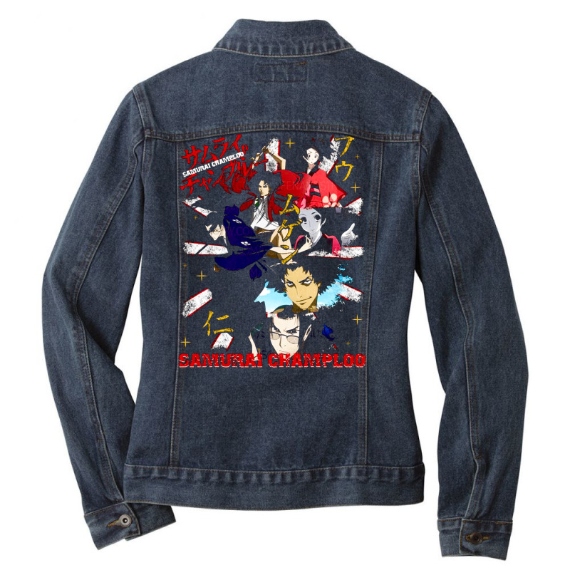 Samurai Champloo, Mugen Poster, Samurai Champloo Vintage, Samurai, Cha Ladies Denim Jacket by cm-arts | Artistshot